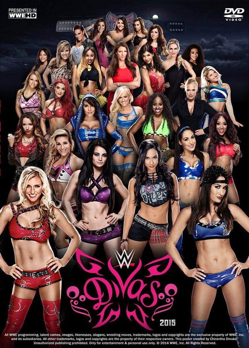 WWE 디바 포스터 Chirantha, wwe 여성 파이터 HD 전화 배경 화면