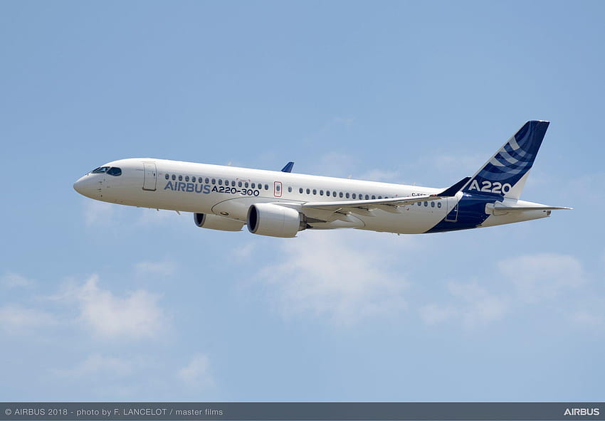 Airbus introduces the A220, airbus a220 HD wallpaper