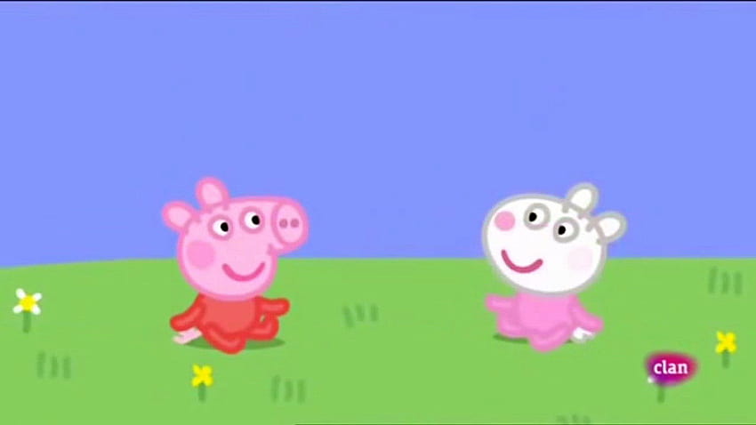 Baby Peppa und Baby Suzy Sheep Crying Peppa Pig, lustiges Peppa Pig HD-Hintergrundbild