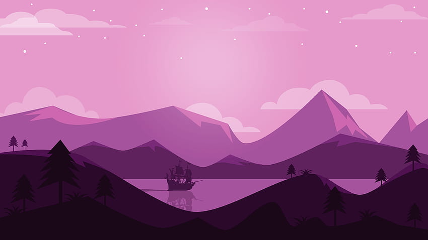 Minimalist Purple HD wallpaper