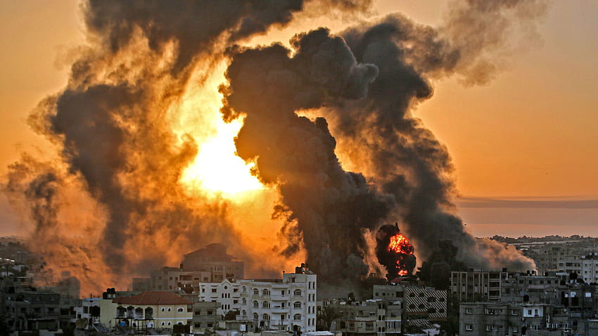 : อิสราเอล-ฮามาสทิ้งระเบิดทางอากาศ เสียชีวิตกว่า 100 ราย วอลล์เปเปอร์ HD