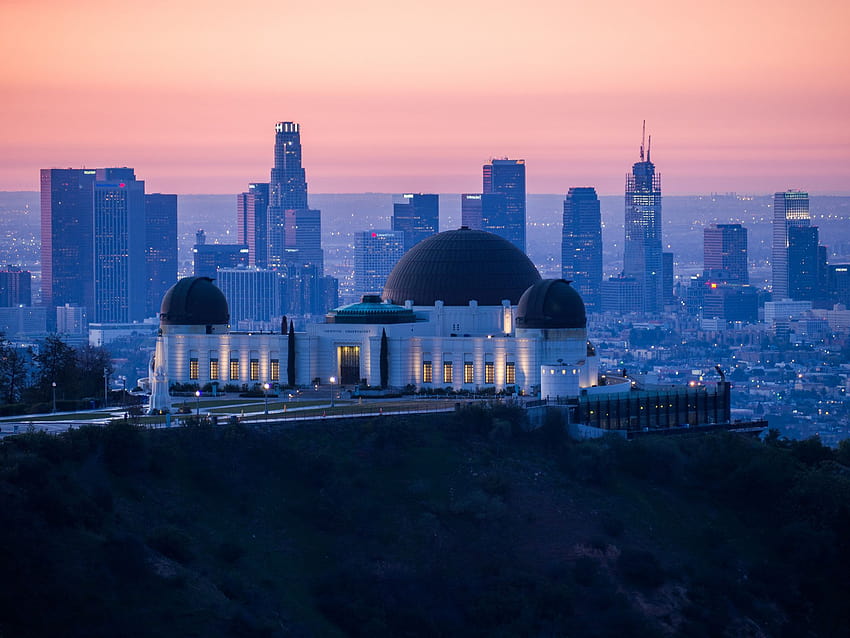 Nascer do sol no Griffith Park, Los Angeles [2048 x 1536] • /r/CityPorn, observatório griffith papel de parede HD