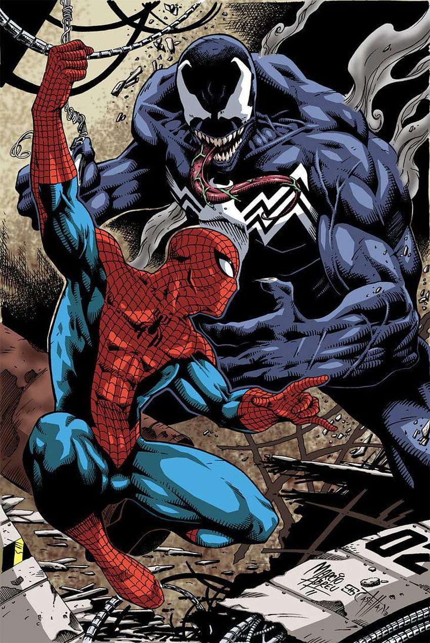 Spiderman vs. Venom von Johncastelhano, Venom vs. Spiderman HD-Handy-Hintergrundbild