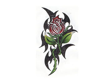 tribal rose tattoo design  Clip Art Library