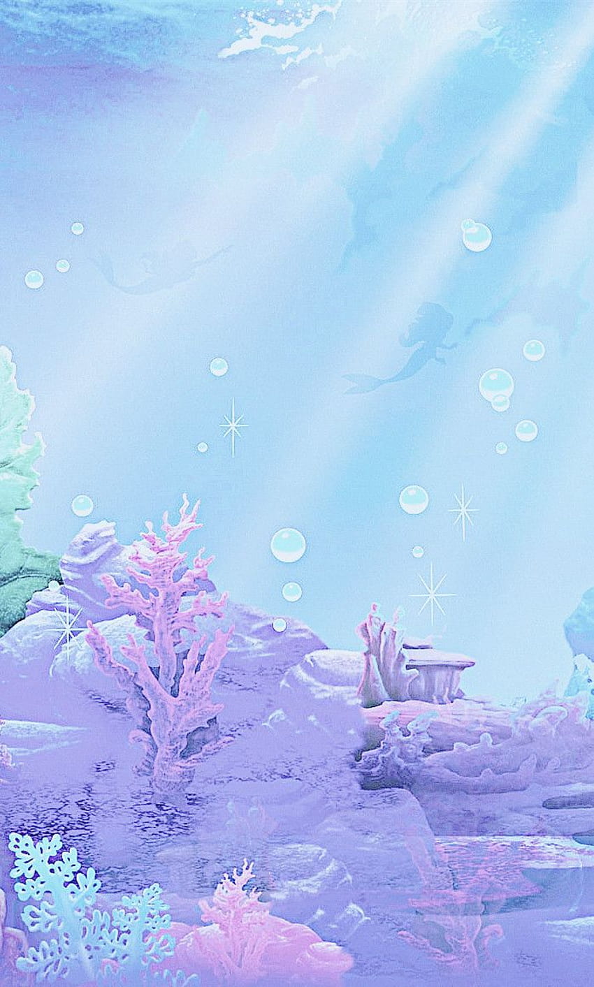 Pastel Cute Mermaid Backgrounds ... consejo, lindas sirenas fondo de pantalla del teléfono