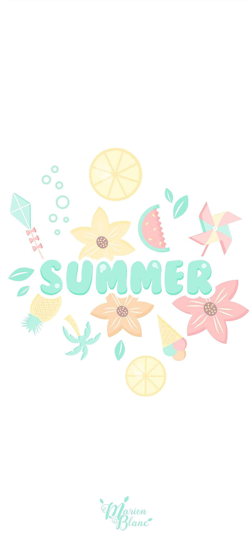 Pastel Summer Top Pastel Summer Backgrounds A... iPhone, summer cute simple HD phone wallpaper