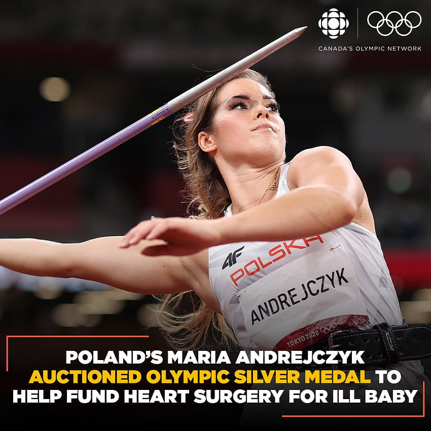 Polish javelinist Maria Andrejczyk auctioned her Tokyo 2020 silver medal for $12 USD to help send 8 HD phone wallpaper