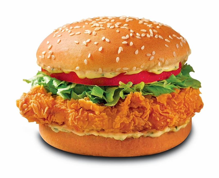 Crunchy, zinger burger HD wallpaper