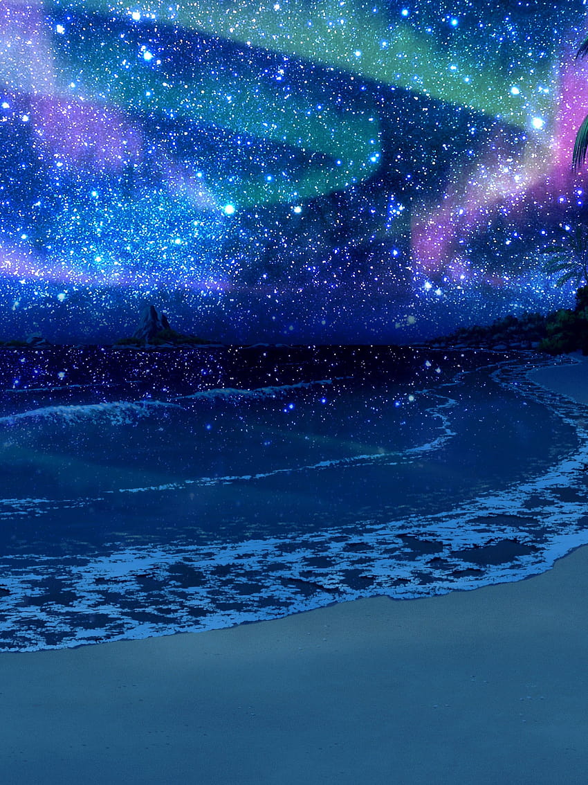 Aesthetic Anime Backgrounds Night Sky, anime scene sky HD phone wallpaper
