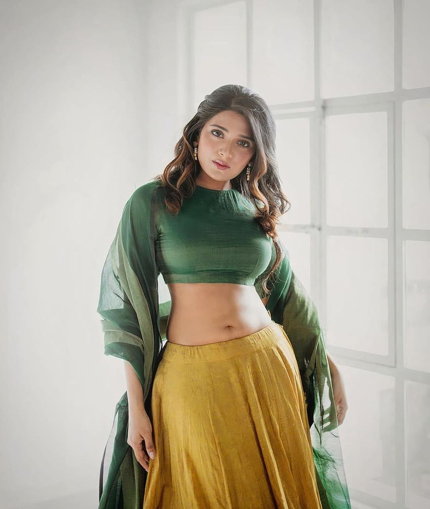 Tamil Actress Hot : AATHMIKA โชว์สะดือใน Lehenga Choli. สะดือนักแสดงใต้ วอลล์เปเปอร์โทรศัพท์ HD