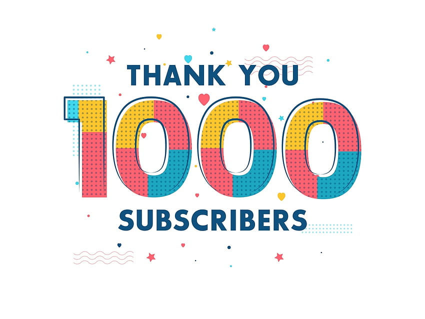 Terima kasih perayaan 1000 Subscriber. oleh Stockia di Dribbble, 1k pelanggan Wallpaper HD