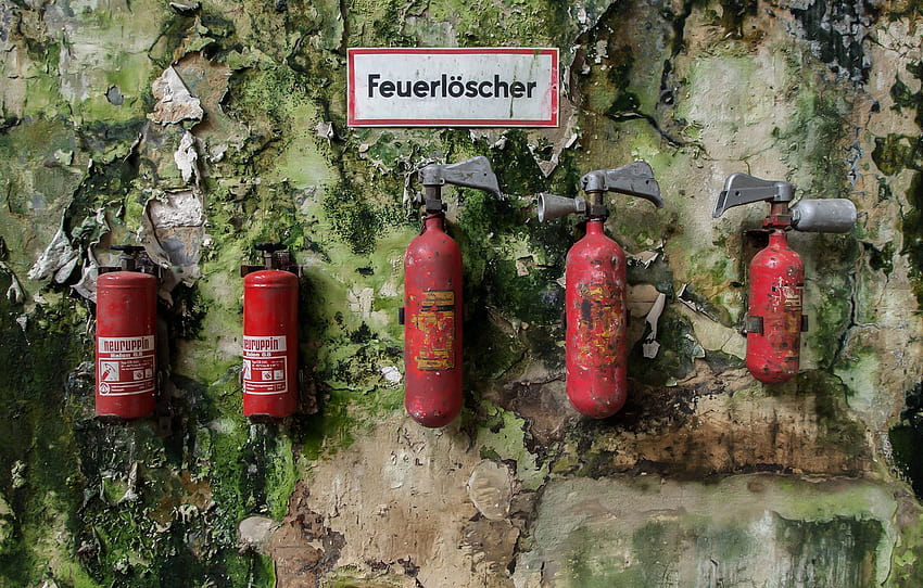 background, wall, fire extinguishers , section разное HD wallpaper