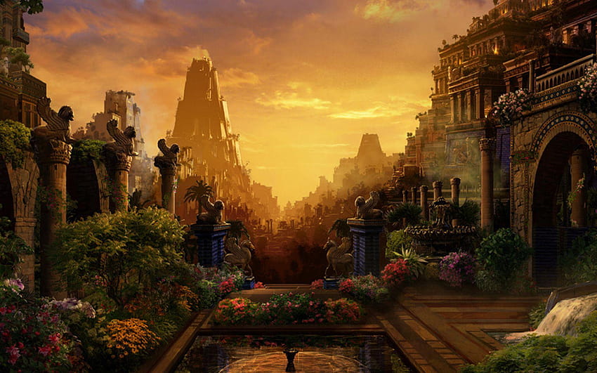 Hängende Gärten von Babylon HD-Hintergrundbild