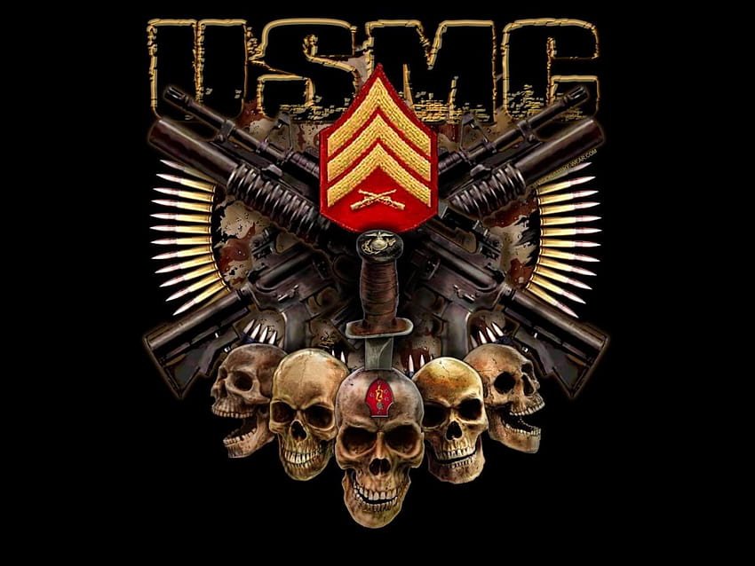 marine skull logo