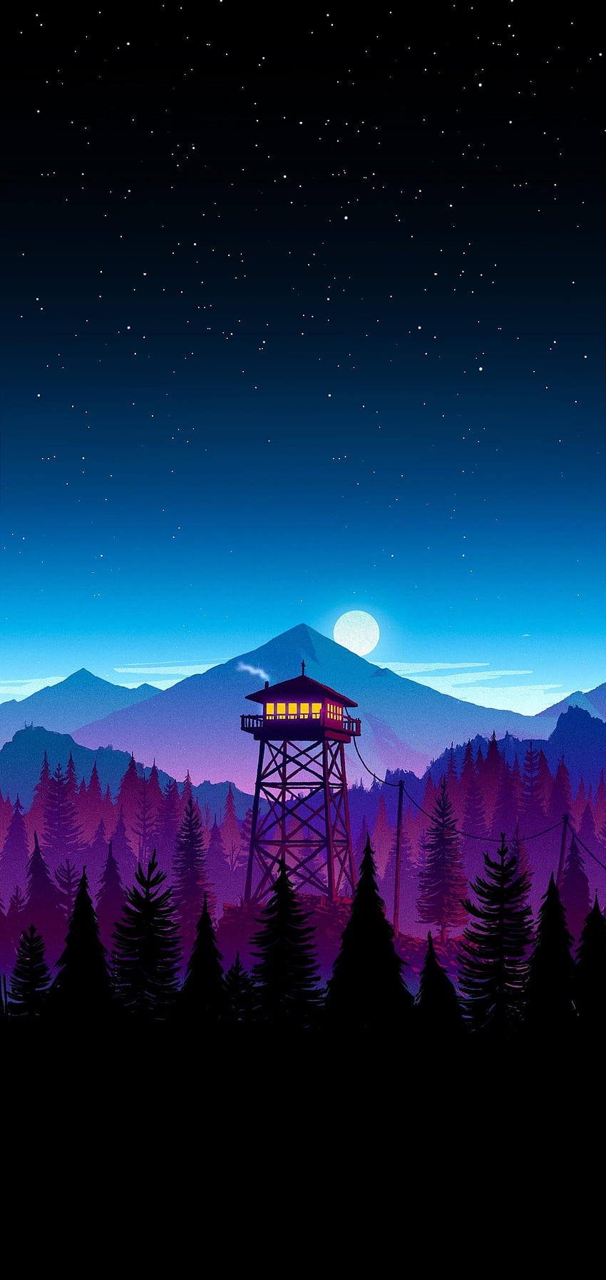 Set of perfectly aligned Firewatch AMOLED for your, amoled mobile HD phone wallpaper