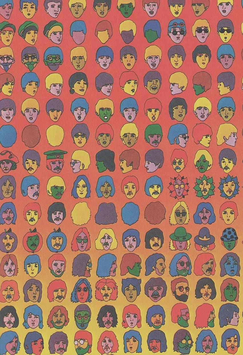 beatles, psychedelic 70s aesthetic HD phone wallpaper