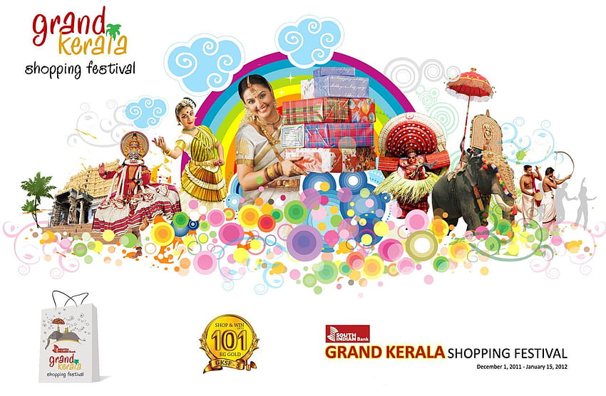 As 5 melhores tradições do estado no quadril, festival de Kerala papel de parede HD