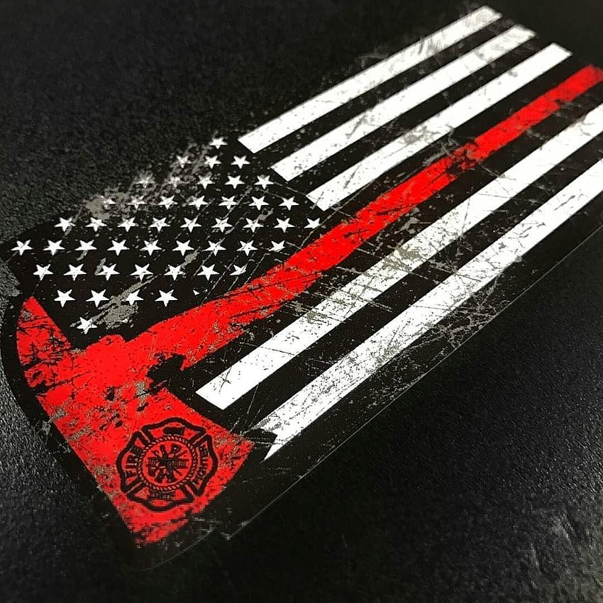 Amerykańska flaga/flaga strażaka/cienka czerwona linia., flagi strażaka Tapeta na telefon HD
