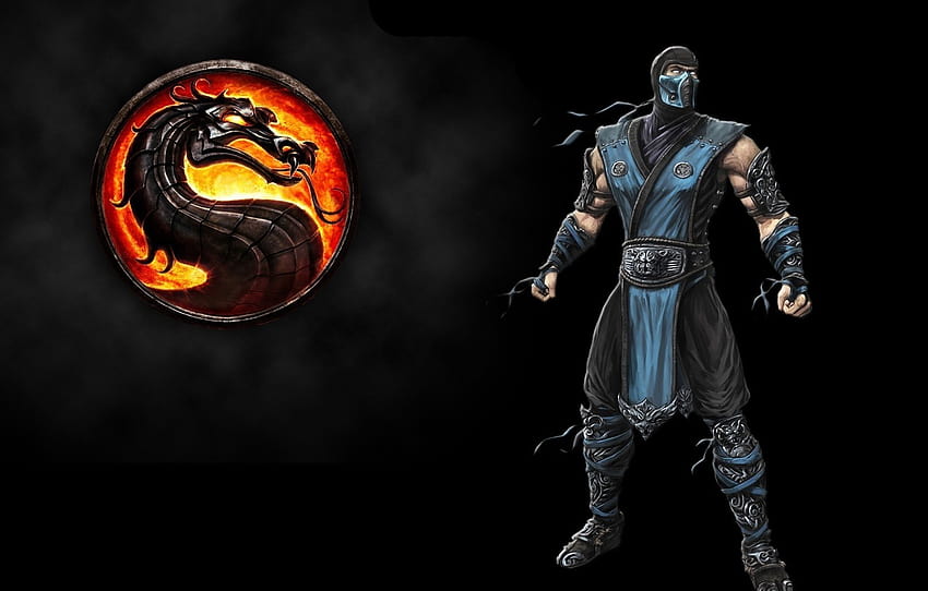 Feuer, Flamme, Eis, Logo, Spiel, Kämpfer, Drache, Xbox 360, Mortal Kombat, Ninja, MK9, Mortal Kombat 9, Sub, MK 9 HD-Hintergrundbild