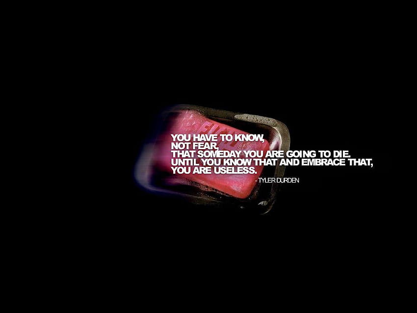 Fight Club Quote by djnugget84 HD wallpaper