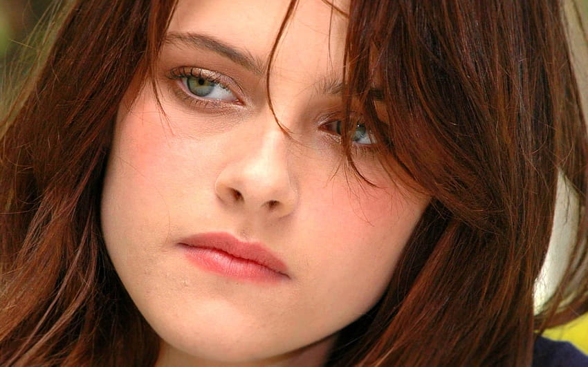 brunetki, kobiety, Kristen Stewart, aktorka, zielone oczy ::, kristen stewart zielone oczy Tapeta HD