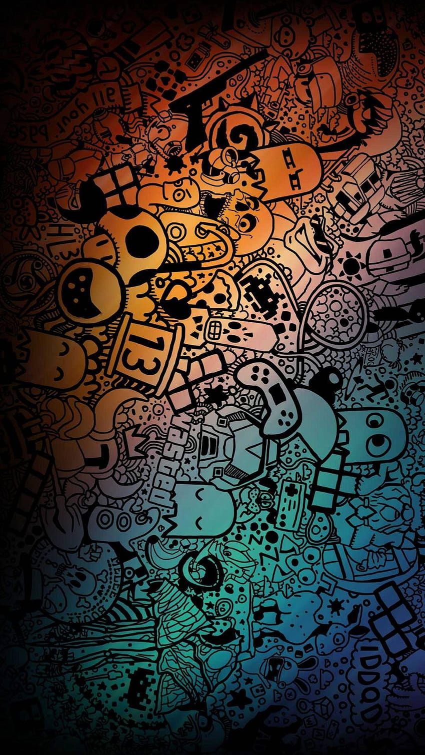 Graffiti old mobile cell phone smartphone wallpapers hd desktop  backgrounds 240x320 images and pictures