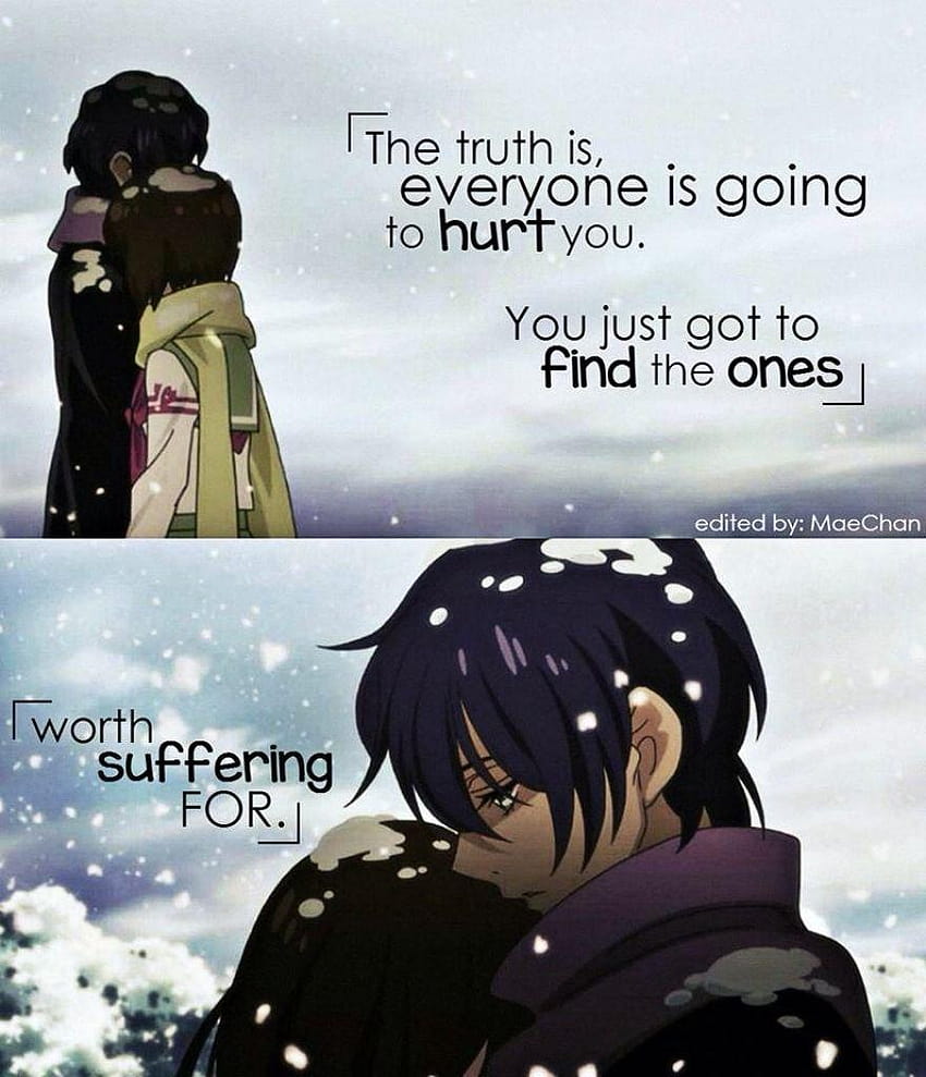 Anime Sad Quotes About Love sad anime friendship HD phone wallpaper   Pxfuel