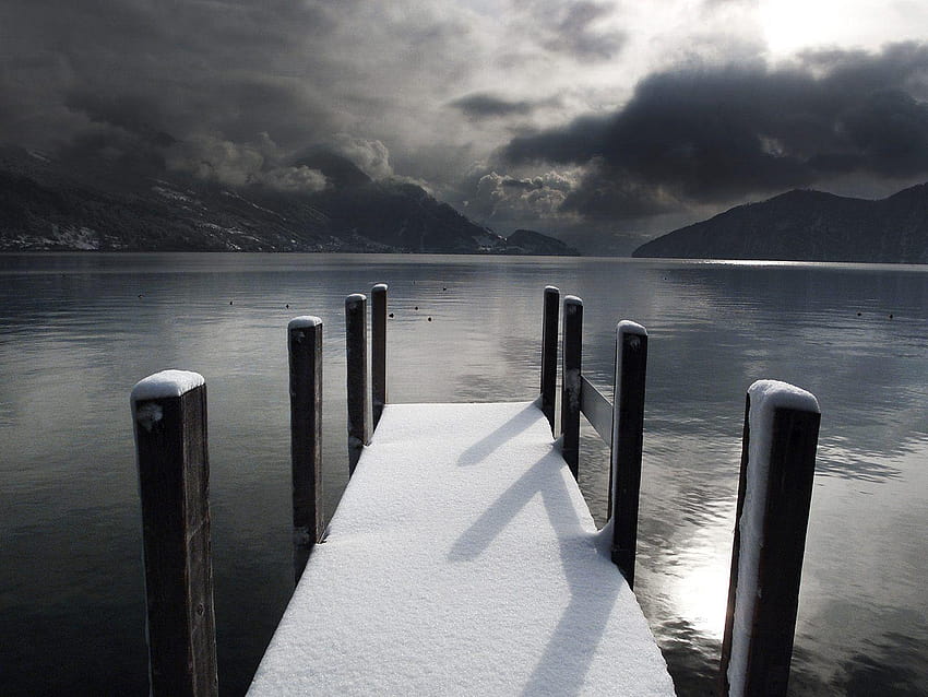 Lago de Lucerna Weggis Suiza, estanques fondo de pantalla