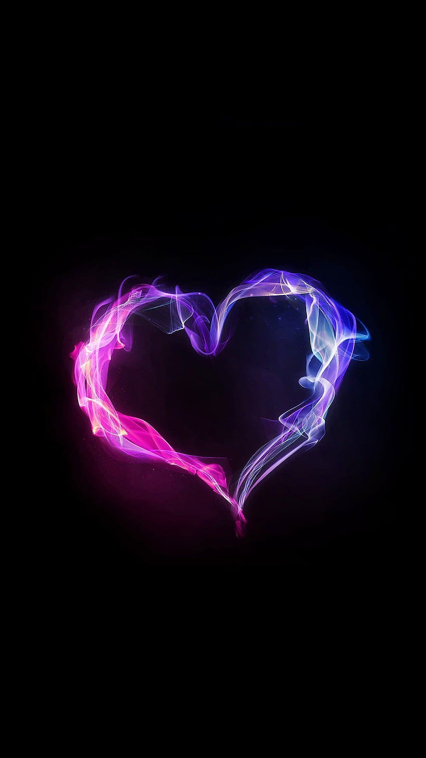 Violet, Lumière, Coeur, Amour, Violet, Police, esthétique du coeur violet Fond d'écran de téléphone HD
