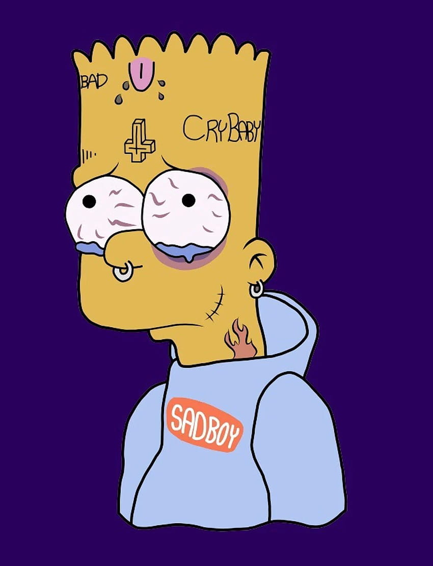 Bart Simpson llorando, bart simpson triste fondo de pantalla del teléfono |  Pxfuel