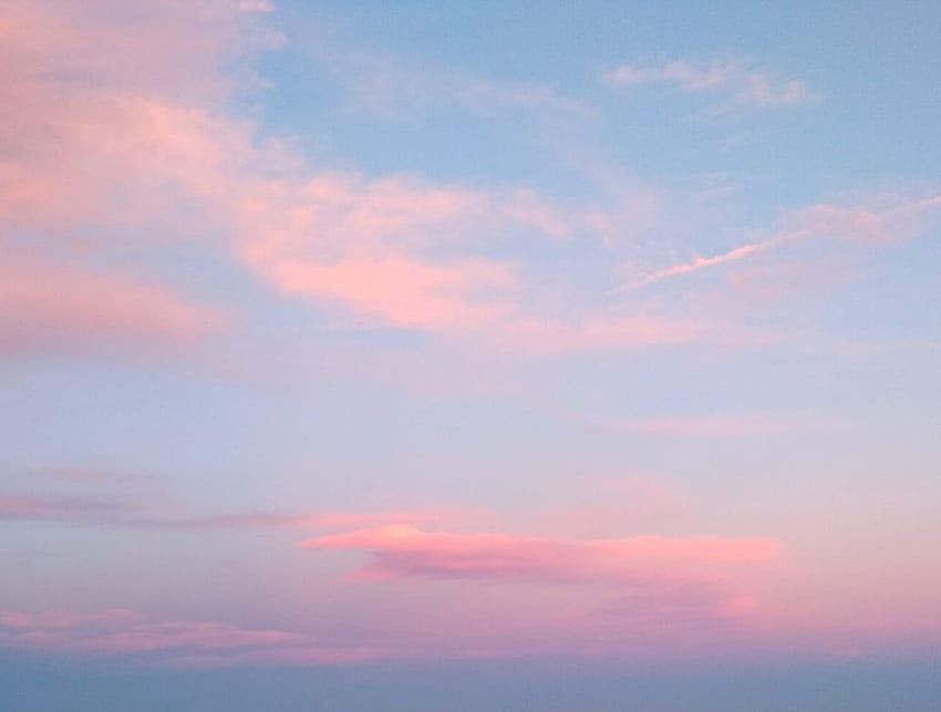 ピンクの空、美しい空のラ​​ップトップ 高画質の壁紙