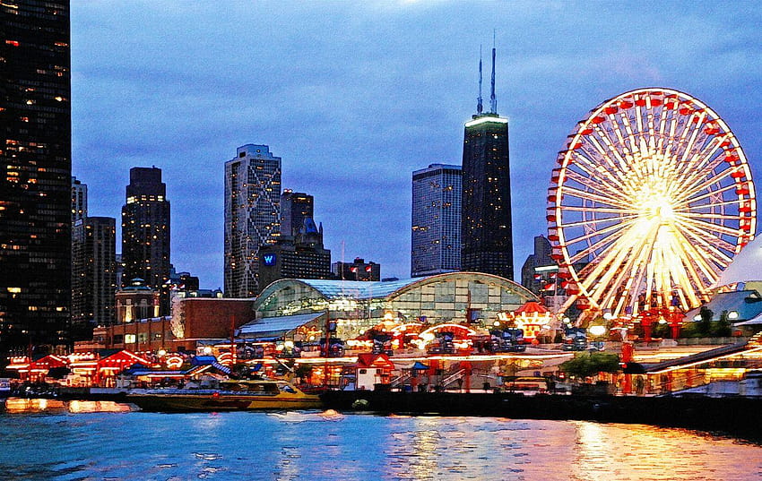 Muelle de la marina de Chicago fondo de pantalla