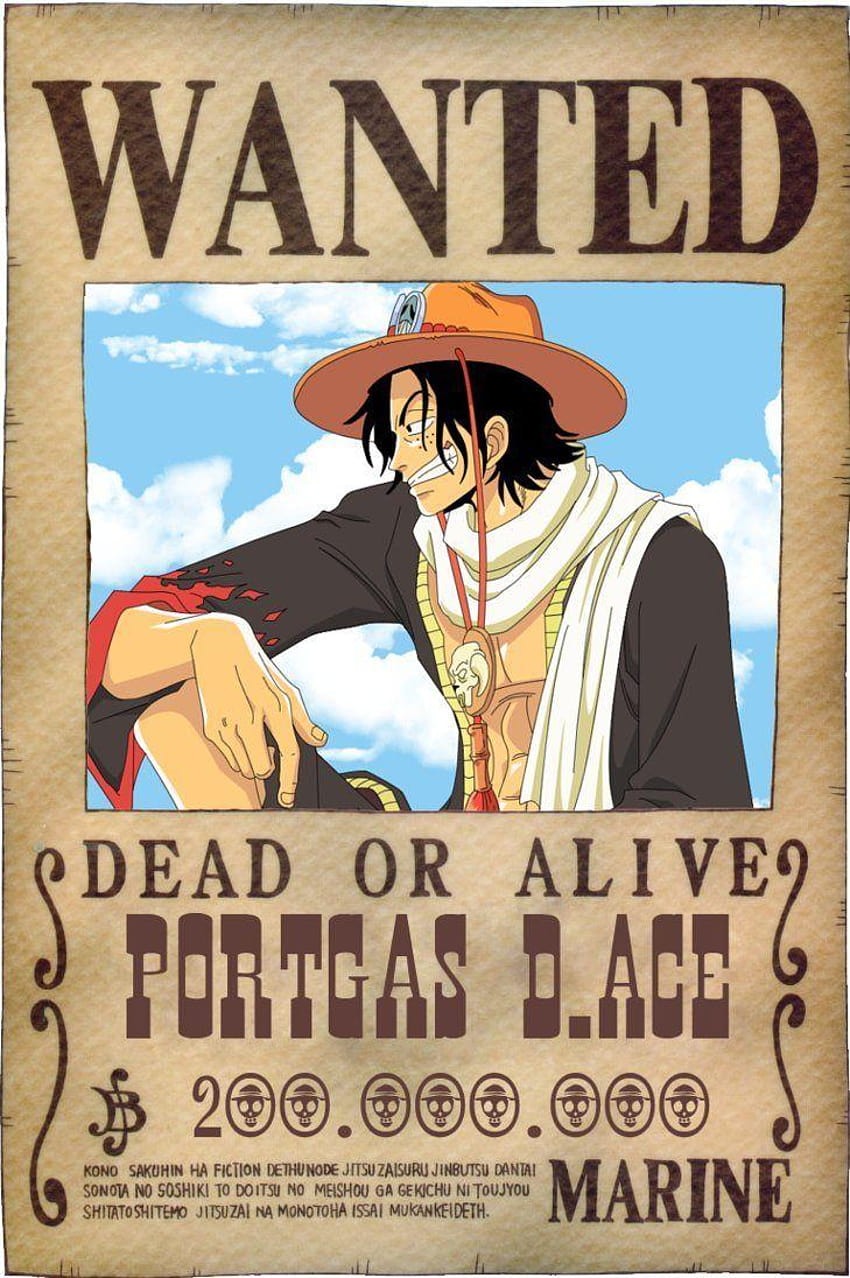 One Piece Wanted Poster Ace