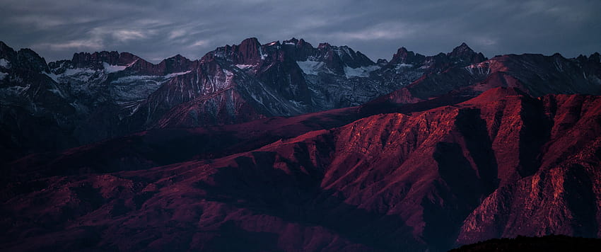 Brown Mountains , Aerial view, Mountain range, Landscape, Glacier, Nature HD wallpaper