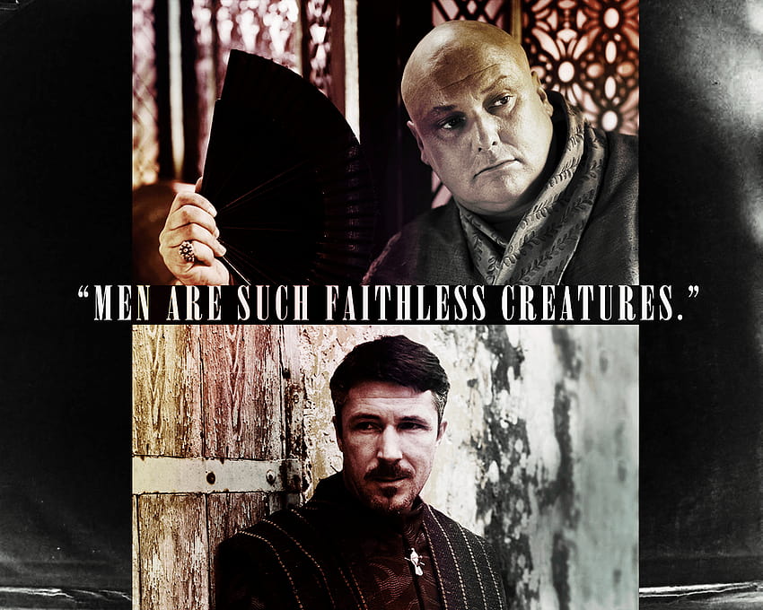 varys and petyr, iron throne petyr HD wallpaper