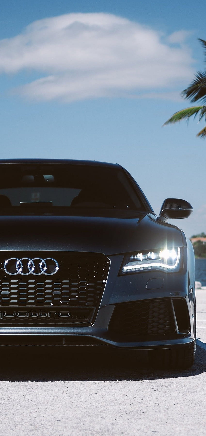 1440x3040 Audi Rs7, Black, Front View, Luxury, Cars, audi rs 7 HD phone wallpaper