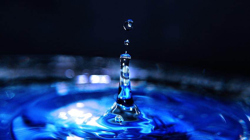 water, blue, ocean, water drops, deep, sea ::, ocean water droplets HD wallpaper