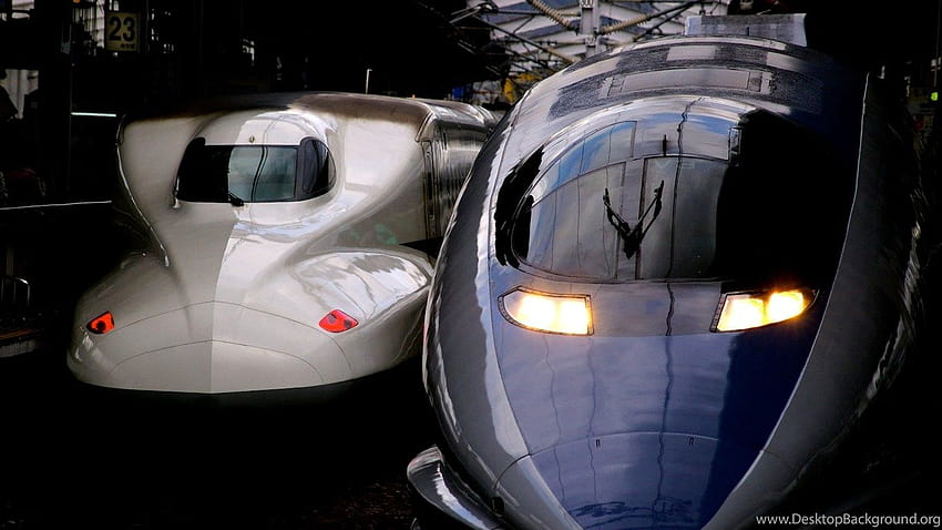 Trem-bala Shinkansen e trem-bala do Monte Fuji... Fundos papel de parede HD