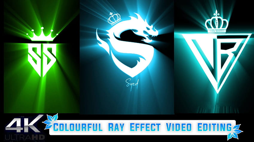 Nuovo Alight Motion Neon Colorful Ray Effect 3D Logo Design Video Editing Sfondo HD