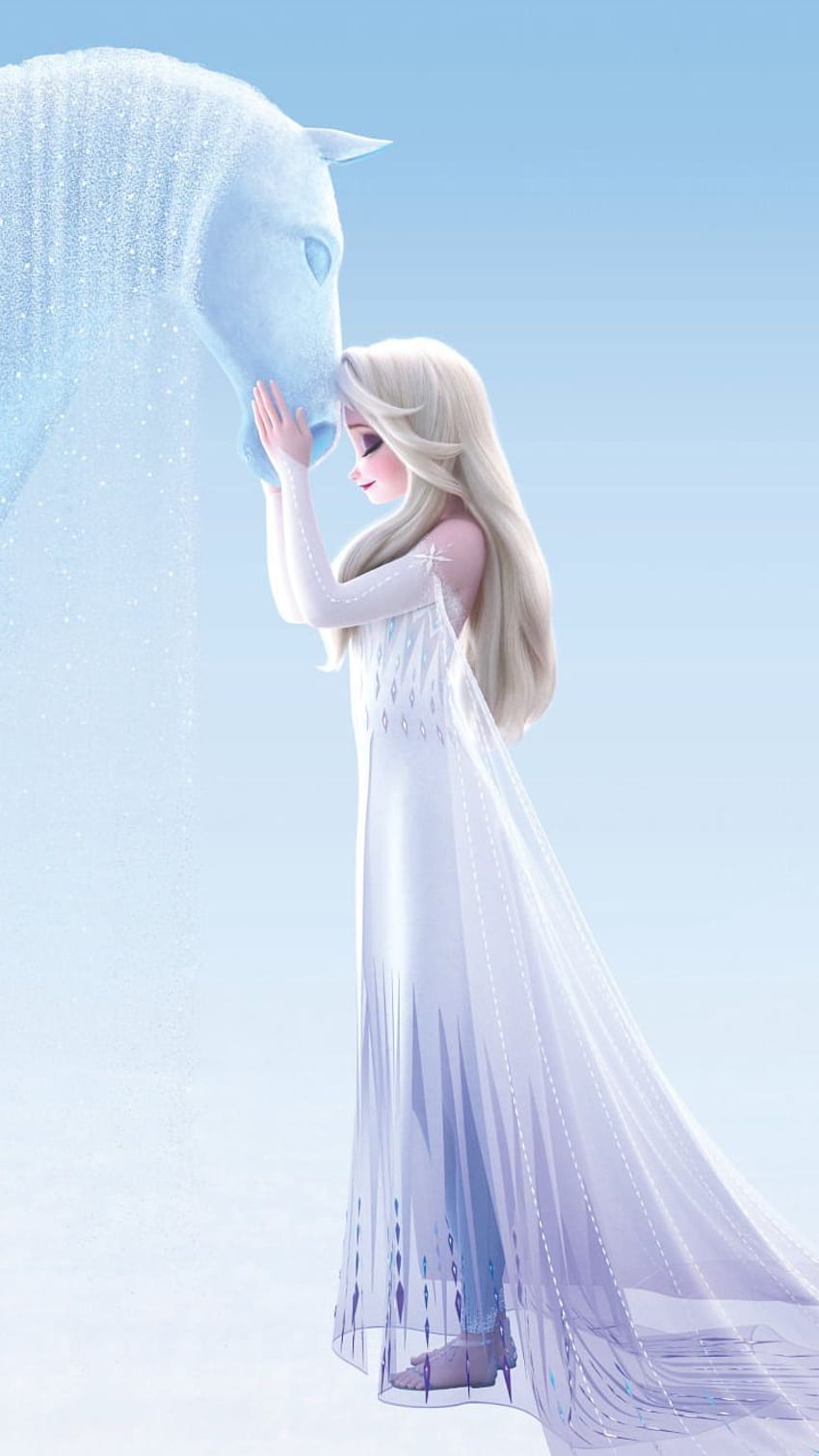 Disney's die Eiskönigin 2 Elsa mit Nokk en 2020, elsa con nokk fondo de pantalla del teléfono