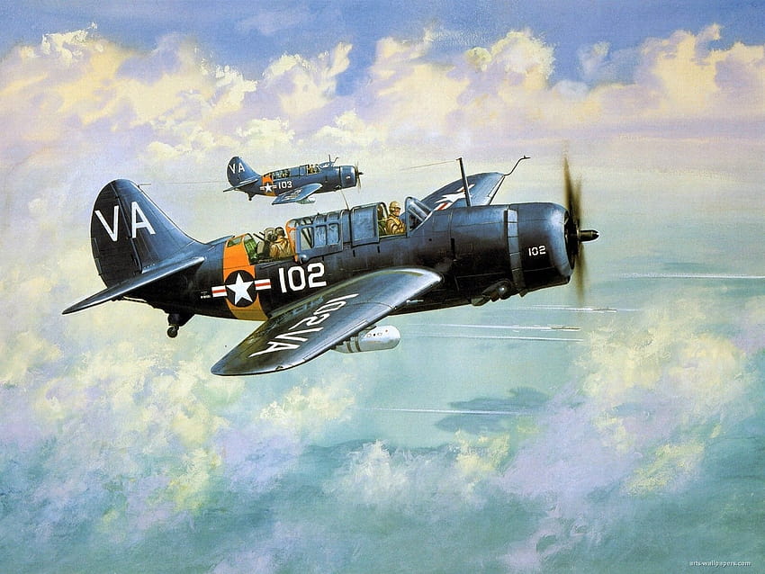 Patriotic War Aircraft Paintings of World War 2 Planes, world war two planes HD wallpaper