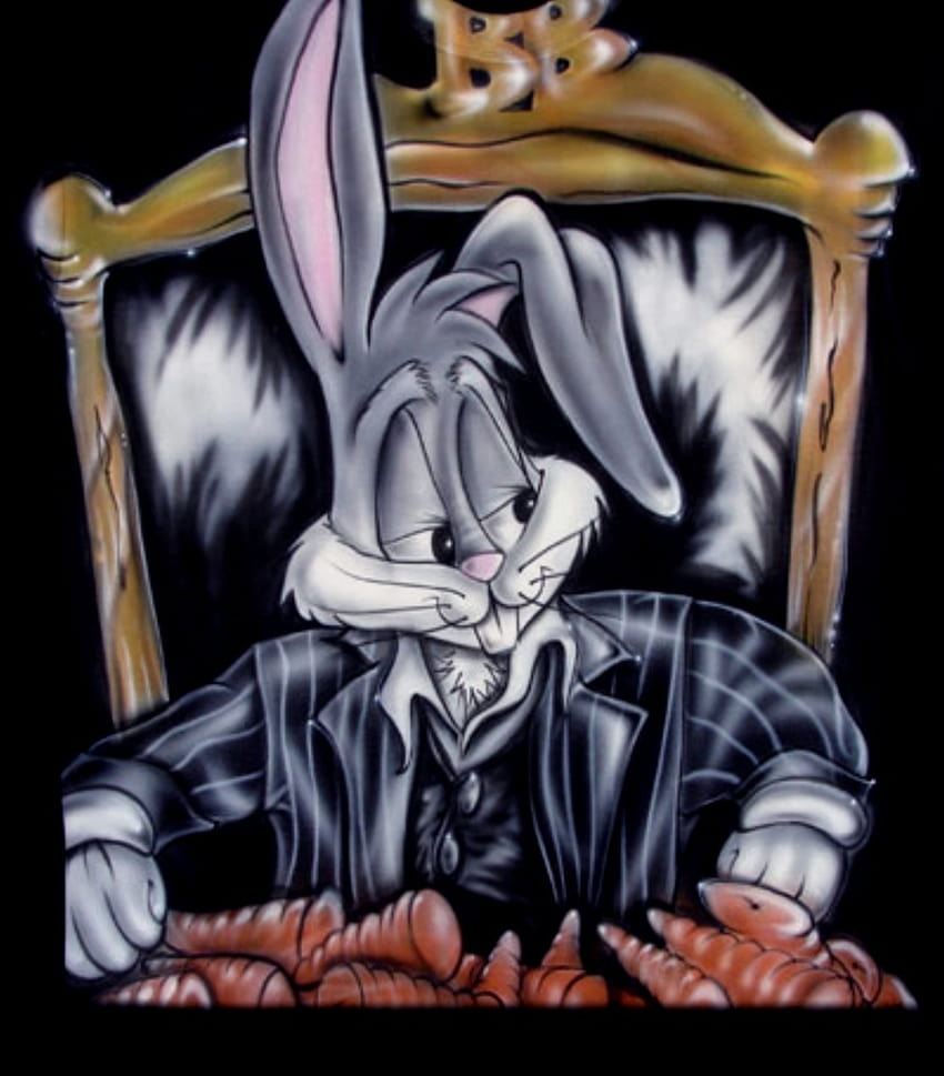Królik Bugs Carrot Gangster Tumblr Banery, gangsterski królik Bugs Tapeta na telefon HD