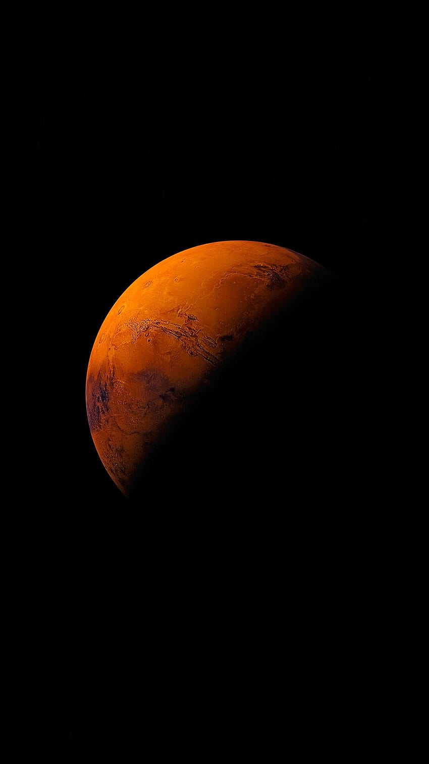 Marte planeta manzana espacio oscuro naranja para teléfono, teléfono naranja fondo de pantalla del teléfono