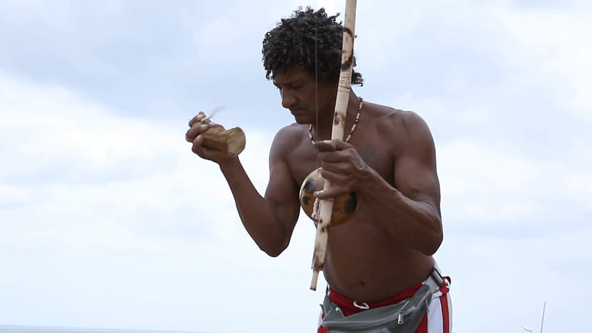 Brazilian playing Berimbau Instrument in Salvador, Bahia, Brazil HD wallpaper