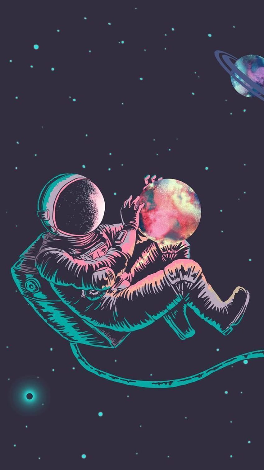 Ilustración, Astronauta, Diseño gráfico, Espacio, Arte, Astronómico, estética astronauta fondo de pantalla del teléfono