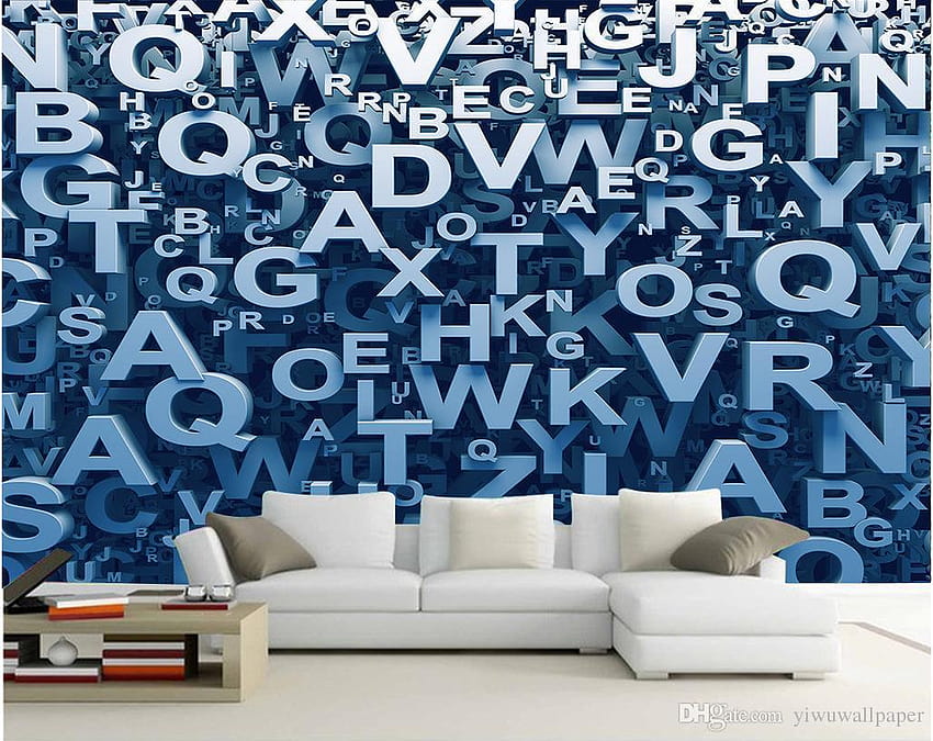 Luxury European Modern Three Dimensional English Alphabet 3d Tv HD wallpaper