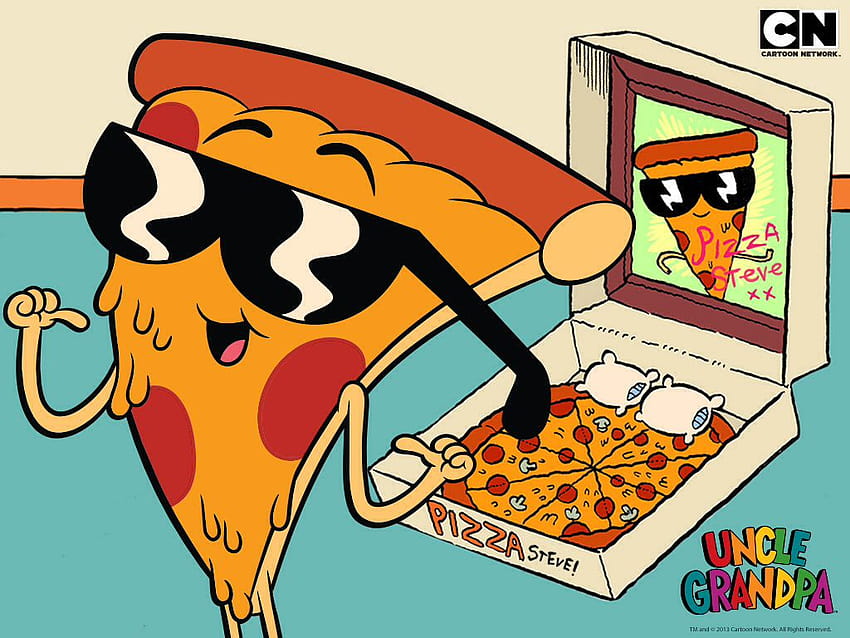 Pizza Steve, kreskówka pizza Tapeta HD