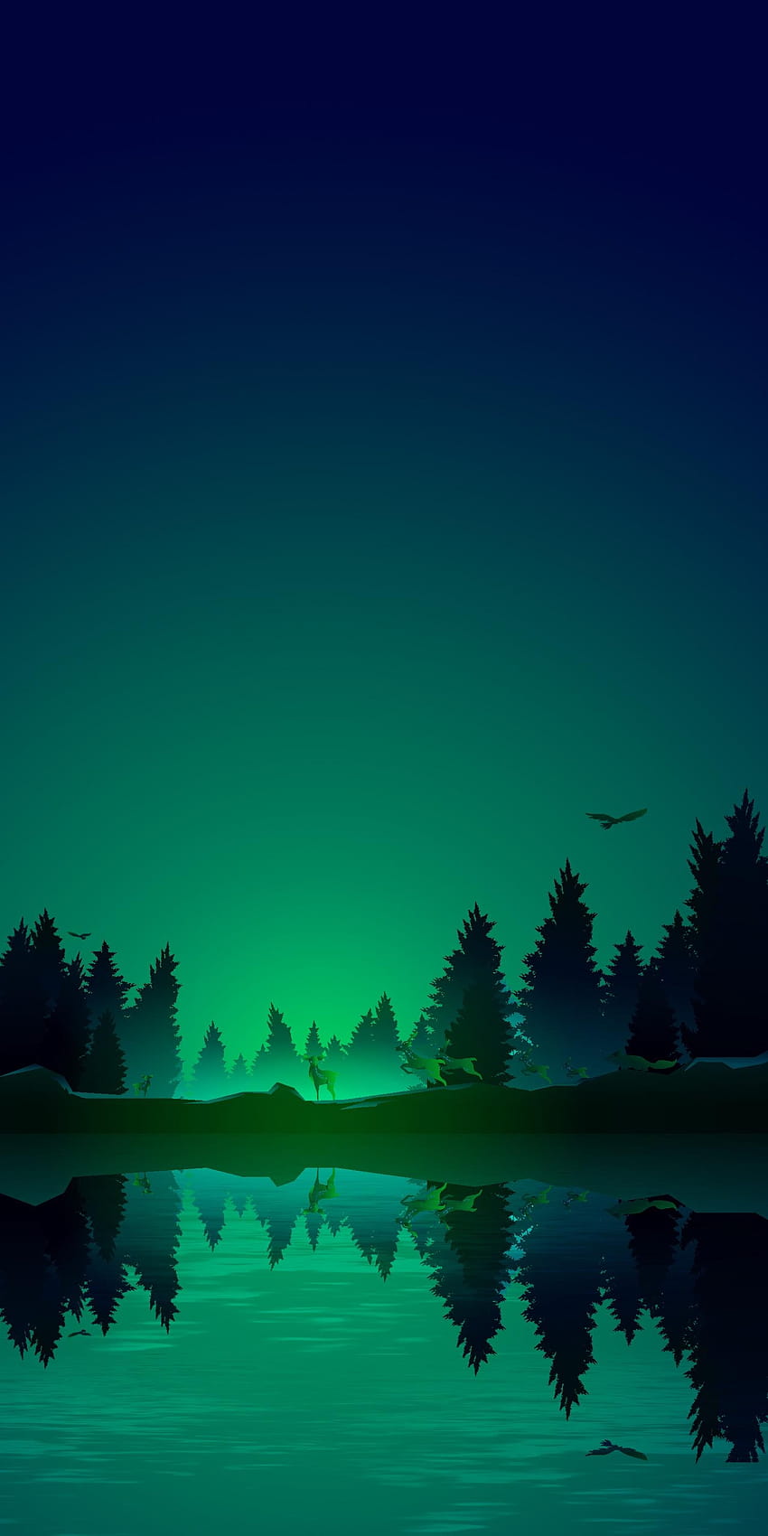 Dark Green Forest : iphone, dark green iphone HD phone wallpaper