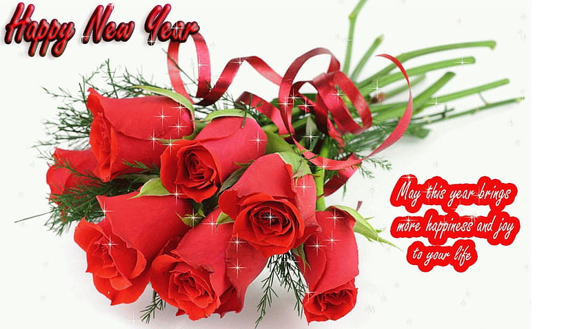 Happy New Year 2020 Red Rose Romantic Love, happy new year love HD