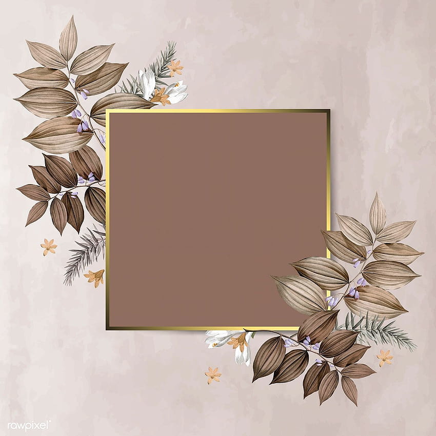 Brown Flower Frame Vector, floral frame HD phone wallpaper